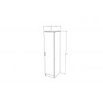 Dulap Remi, O Usa, cu polite, Stejar Wotan, 40 x 51 x 170 cm