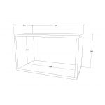 Raft Kos/Haga, Negru, 50 x 28 x 30 cm