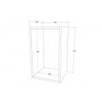 Raft Kos/Haga, Negru, 50 x 28 x 30 cm