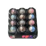 Fard de pleoape in doua nuante, Lavien Duo, Setul 4 mixt, 12 bucati, nuante mate Engros
