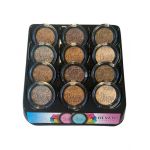 Fard de pleoape monocolor, Mineral Pure, Setul 2, mixt de 12 bucati, nuante sidefate, nude Engros