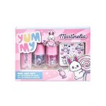 Set 2 lacuri de unghii, pila si stickere decorative Yummy, Martinelia 12242, 3 ml Engros