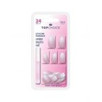 Set 24 unghii artificiale mate cu adeziv Ombre Stiletto Pink Almond Top Choice 78194 Engros