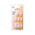 Set 24 unghii artificiale si adeziv Ombre Stiletto Top Choice Pink Almond 78170 Engros
