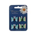Set 4 cleme de par cu fluturi Top Choice TC24764 Engros