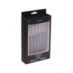 Set 6 pensule machiaj ochi si borseta Style Eyes Top Choice 38334 Engros