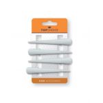 Set de 4 agrafe albe tip cioc, Top Choice 25037 Engros