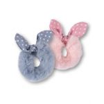 Set doua elastice de par Top Choice 25983, Puffy dots (1 roz + 1 gri) Engros