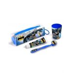 Set ingrijire orala pentru calatorie, Batman, Periuta cu capac, pasta de dinti 75 ml, pahar si borseta, pentru baieti Engros