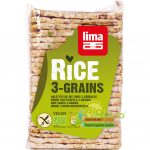 Rondele de Orez Expandat cu 3 Cereale Ecologice/Bio 130g