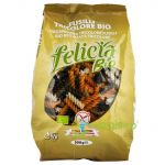 Fusilli Tricolore din Faina de Orez fara Gluten Felicia Ecologice/Bio 500g