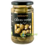 Masline Verzi Umplute cu Usturoi in Saramura Ecologice/Bio 320g