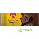 Napolitane Invelite in Ciocolata Neagra fara Gluten Quadritos 40g