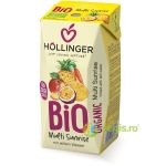 Suc din Amestec de Fructe Multi Sunrise cu Pai fara Zahar Ecologic/Bio 200ml