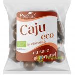 Nuci Caju Glazurate in Ciocolata cu Lapte si Aroma de Caramel Sarat Ecologice/Bio 50g