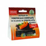 Batoane de Portocale Confiate cu Ciocolata Neagra 100g