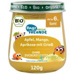 Piure de Mere, Mango si Caise cu Gris fara Zahar Ecologic/Bio 120g