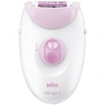 Epilator Braun SE3270 Wbox  81510651, 20 pensete, 2 viteze, alb-Roz