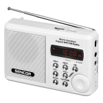 Aparat radio SRD215W, portabil, 2 W , USB, Micro SD, alb