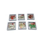 Decoratiune din lemn En-gros, O PRIMAVARA FRUMOASA, in cutie cu expunere 3D, 3modele diferite, 8.5×8.5×2cm