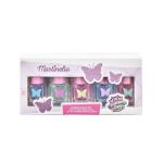 Set 5 lacuri de unghii cu sclipici Shimmer Wings, Martinelia 12244, 5 ml. Engros