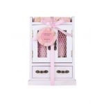 Set cu 3 produse de baie cu aroma trandafir in dulapior alb de lemn Moment for You Accentra, 6055868, 230 ml Engros