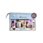 Set gel dus, lotiune corp, exfoliant, sare de baie, un burete plasa Gourmand's Favourites, IDC Institute 42524, 280 ml Engros