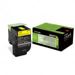 Toner laser Lexmark 80C2HY0, yellow, 3000 pag