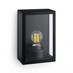 Aplica exterior Philips Alzor Max, 25 W, soclu E27 aluminiu, negru, IP44