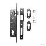 Broasca ingropata Kale, profil ingust, otel cromat, reversibila, placa frontala 23 mm, interax 30 mm, 153 x 85 mm