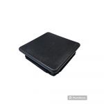 Capac patrat stalp gard PVC, negru, 100 x 100 mm