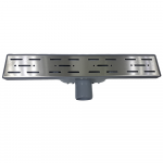 Rigola de dus, cu gratar, metal/PVC, 50 x 7 x 8 cm