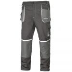 Pantaloni de lucru in talie EuroClassic, tercot, barbatesti, cu elemente reflectorizante, toate sezoanele, culoare gri, marimea 58