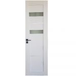 Usa interior cu geam Pamate U-76, reversibila, MDF, alb, toc 10 cm, 200 x 60 x 3.5 cm
