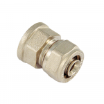 Racord compresie drept Tiemme, FI, alama, auriu, 16x 1/2 mm