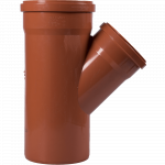 Ramificatie PVC canalizare EXT cu garnitura, 45 grade, D 250 x 125 mm