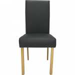 Scaun cu husa IP Skirted, tapiterie textila, husa de stofa, maro, picioare de lemn, 53 x 45 x 95 cm