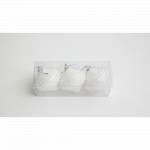 Set 3 globuri decorative de Craciun titirez, polistiren, 8 cm