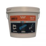 Set nivelare M System Leveling 2 mm, 500 clipsuri + 200 pene + cleste