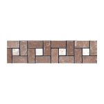 Border travertin, aspect antichizat, AC1, multicolor, 30.5 x 7.5 x 1 cm