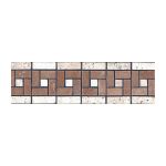 Border travertin pe plasa, aspect antichizat, AC2, multicolor, 30.5 x 7.5 x 1 cm