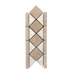 Border travertin pe plasa, aspect antichizat, multicolor, 28.5 x 10.5 x 1 cm