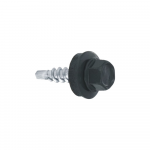 Surub autoforant cu saiba de otel cu cauciuc, 4.8 x 35 mm, culoare gri, 50 bucati