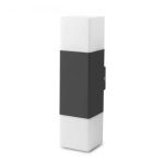 Aplica perete exterior Hepol 2XE27, gri, otel inoxidabil, 2 x E27, IP54, 15 W