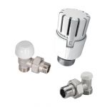 Kit termostatic colt Tiemme, FE, alama, alb/argintiu, 16 mm x 1/2 inch