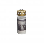 Candela cu capac LCA Bolsius, alb, 6.5 x 18 cm