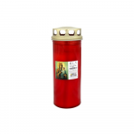 Candela cu capac LCA, rosu, 8 x 22.5 cm
