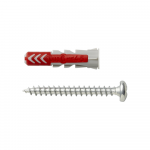 Diblu cu surub cap rotund Fischer Duopower, nylon, 6 x 30 mm, 12 bucati