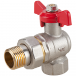 Robinet coltar cu holender Evosanitary, filet interior - exterior, alama, argintiu, 3/4 x 3/4