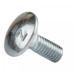 Surub cu cap bombat si gat patrat, otel zincat, alb, 10 x 40 mm, 10 buc.